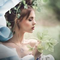 Sterling Silver Sika Deer Heart Zircon Necklace LadyShow.Store