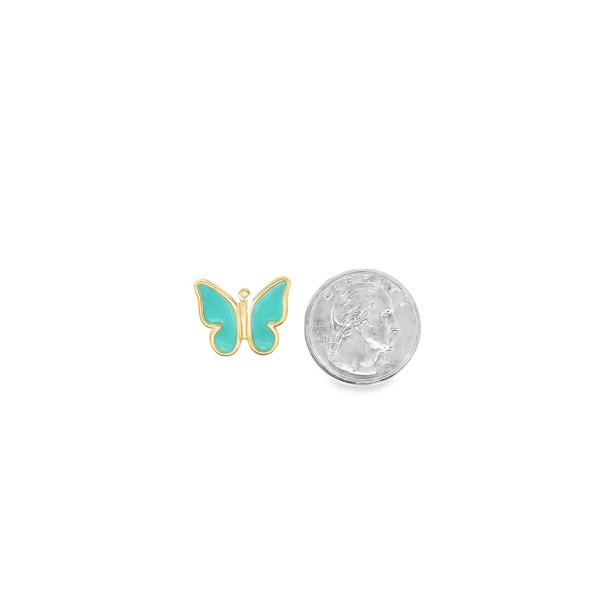 Gold Butterfly Pendant With Enamel Color For 18K Gold Filled MIA Jewelry