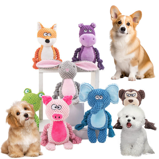 Pet Plush Sound Cotton Rope Toys Interactive Tug Of War Training Item Creative Dog Toy Pet Training Dog Supplies Best YouTube Store