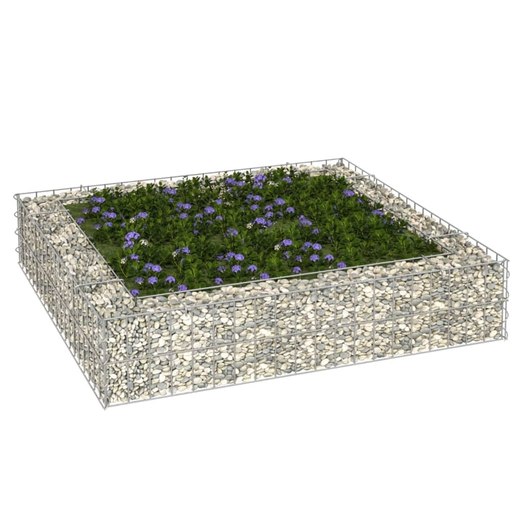 Gabion Raised Bed Galvanized Steel 39.4"x39.4"x7.9" W2B