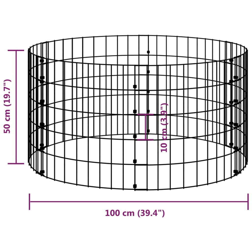 Circular Gabion Pole Galvanized Steel 39.4"x19.7 W2B