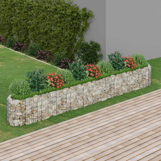 Gabion Raised Bed Galvanized Iron 157.5"x19.7"x19.7" W2B