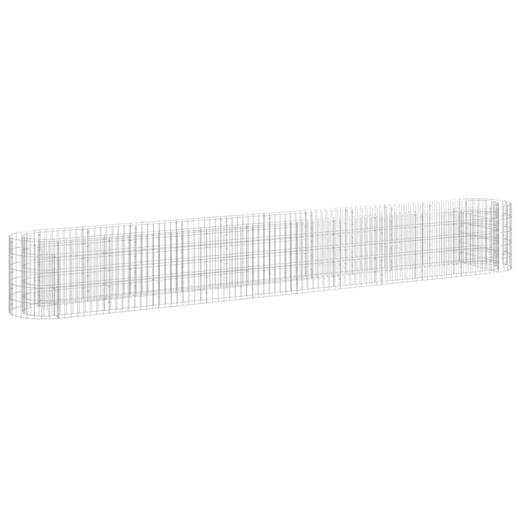 Gabion Raised Bed Galvanized Iron 157.5"x19.7"x19.7" W2B