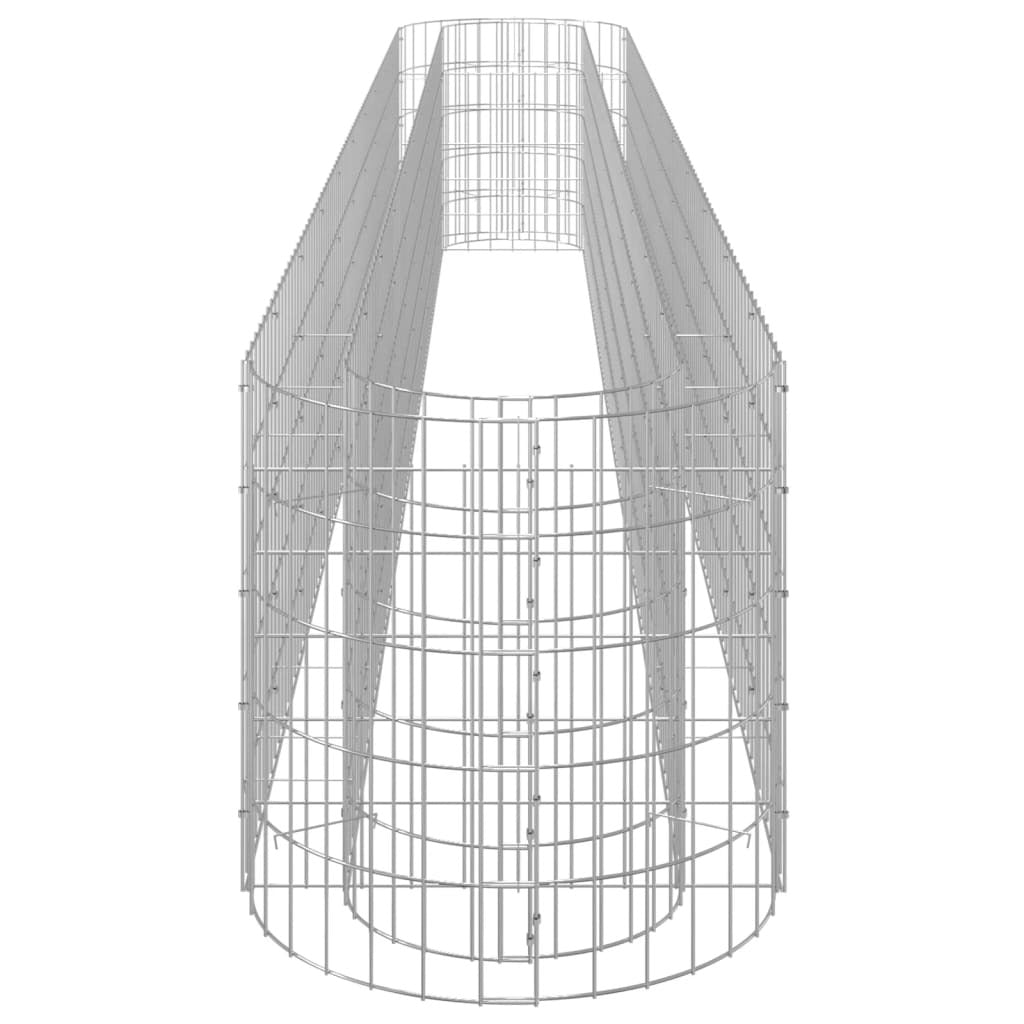 Gabion Raised Bed Galvanized Iron 157.5"x19.7"x19.7" W2B