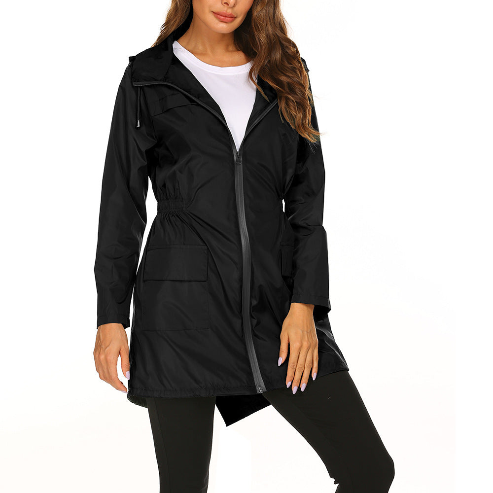 Waterproof Light Raincoat Hooded Windbreaker Mountaineering Jacket Women's Jacket LadyShow.Store