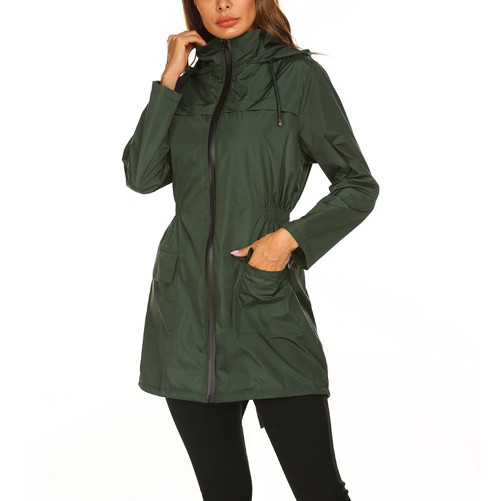 Waterproof Light Raincoat Hooded Windbreaker Mountaineering Jacket Women's Jacket LadyShow.Store