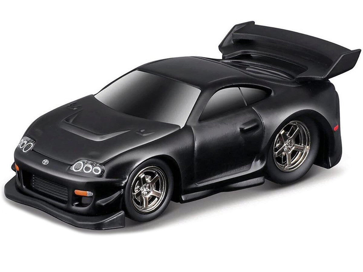 1995-97 Toyota Supra (MK4) Matt Black 1/64 Diecast Model Car by Muscle Machines Muscle Machines