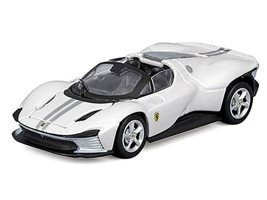 Ferrari Daytona SP3 White Metallic "Speed Icons" Series 1/64 Diecast Model Car by Maisto-1