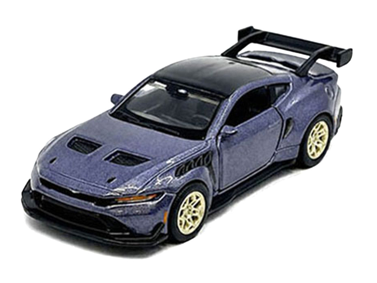 2025 Ford Mustang GTD Purple Metallic with Black Top "Speed Icons" Series 1/64 Diecast Model Car by Maisto Maisto