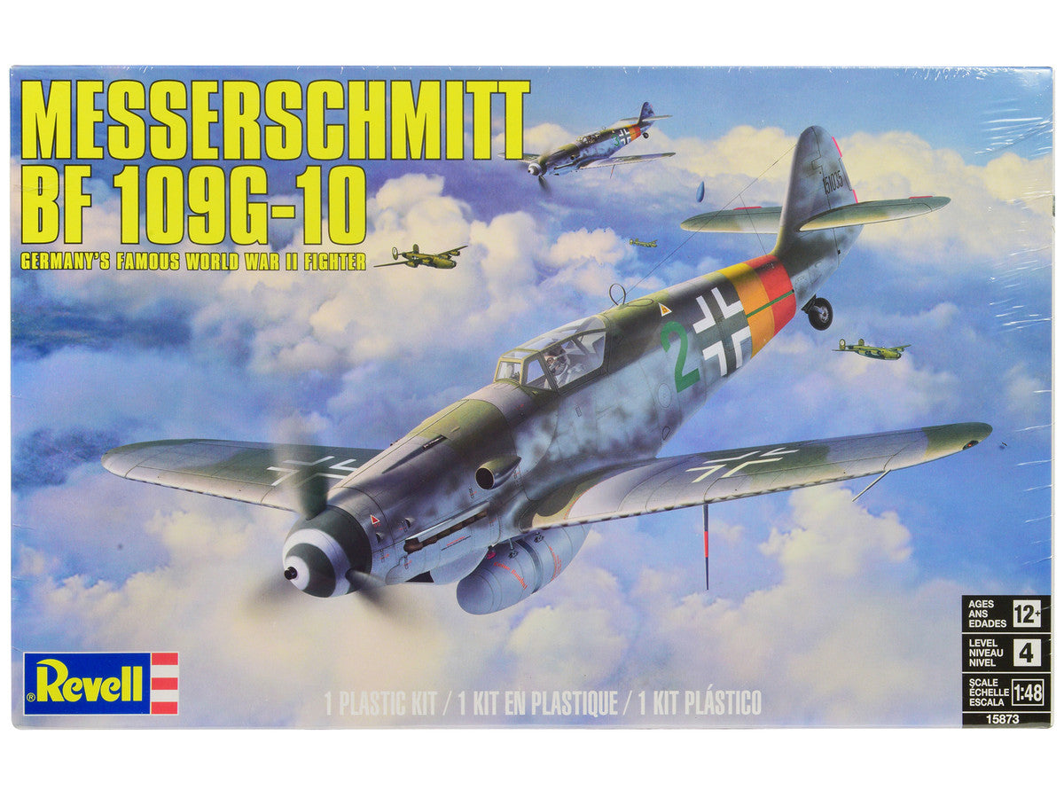 Level 4 Model Kit Messerschmitt Bf 109G-10 Fighter Aircraft "Germany's Famous World War II Fighter" 1/48 Scale Model by Revell Revell