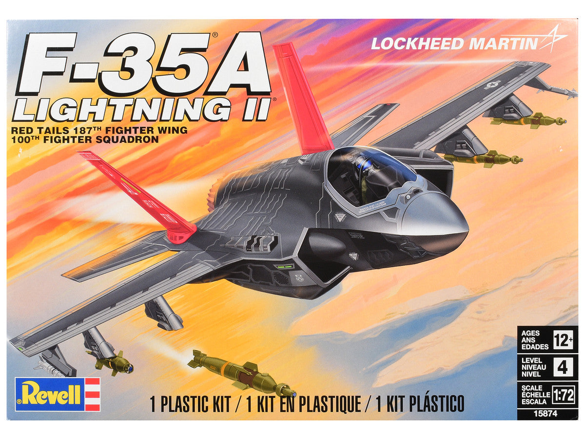 Level 4 Model Kit Lockheed Martin F-35A Lightning II Aircraft 1/72 Scale Model by Revell-4