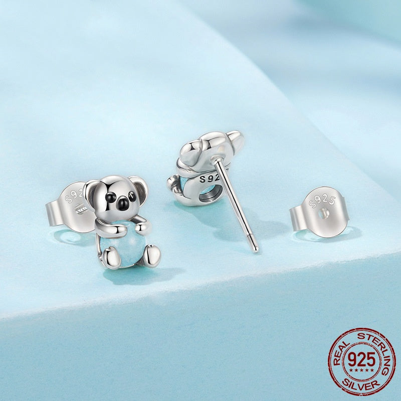 Exquisite Koala Earrings S925 Sterling Silver Earrings LadyShow.Store