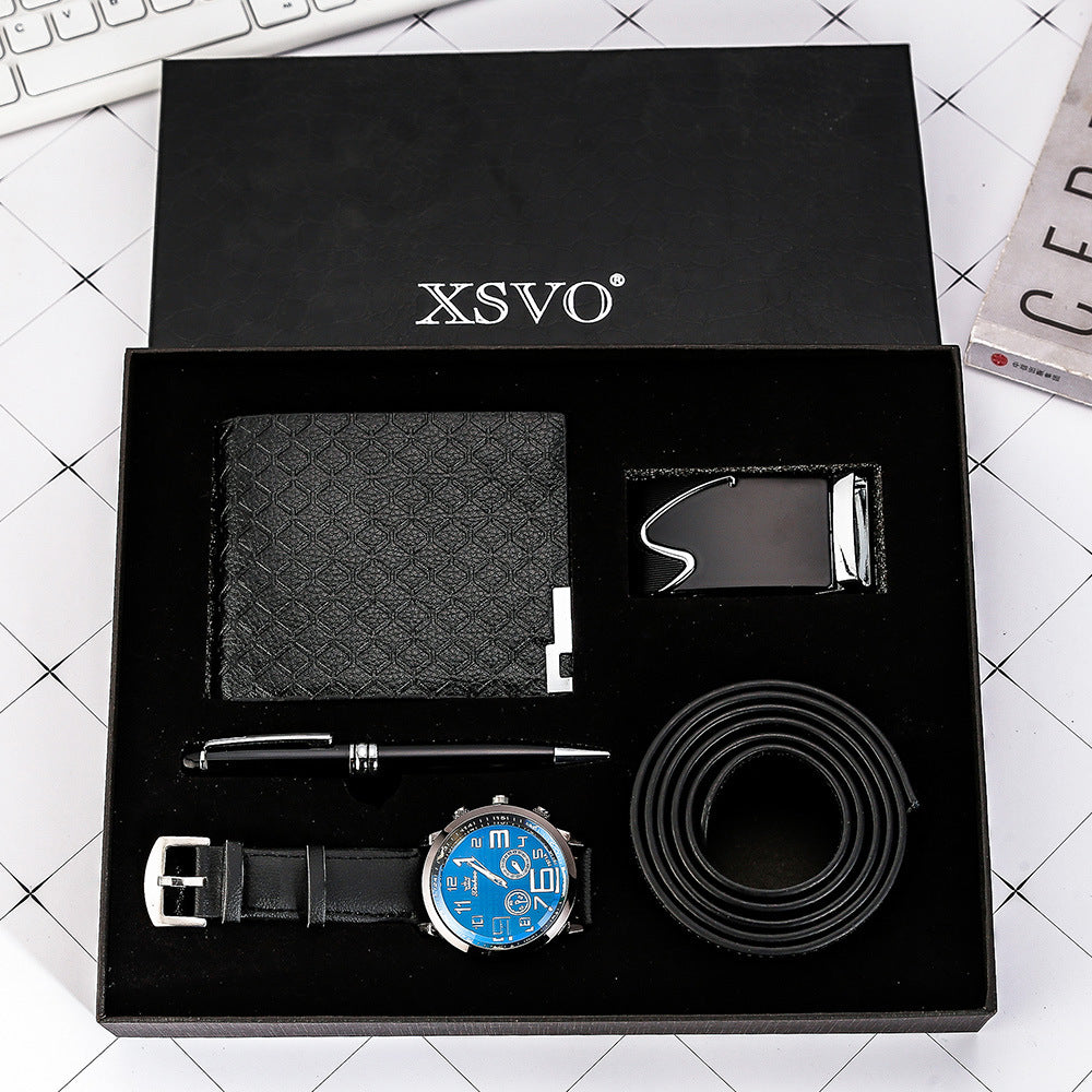Boutique Gift Set Belt Wallet Quartz Watch Pen