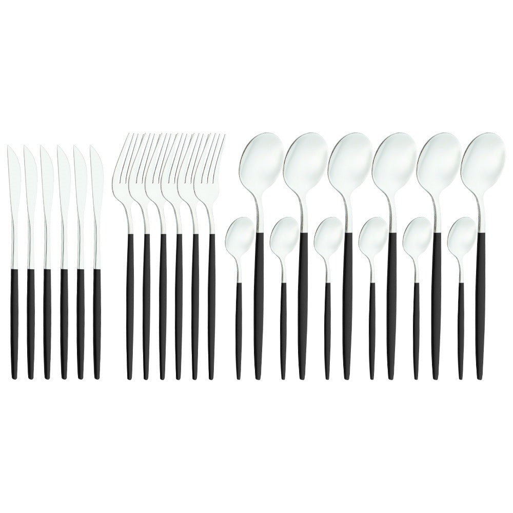 Stainless Steel Steak Knife, Fork And Spoon Set LadyShow.Store