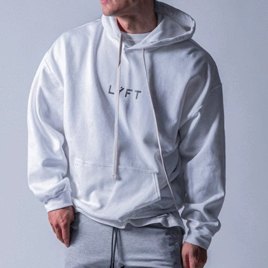 Men's Pullover Sports Loose Hooded Sweatshirt LadyShow.Store