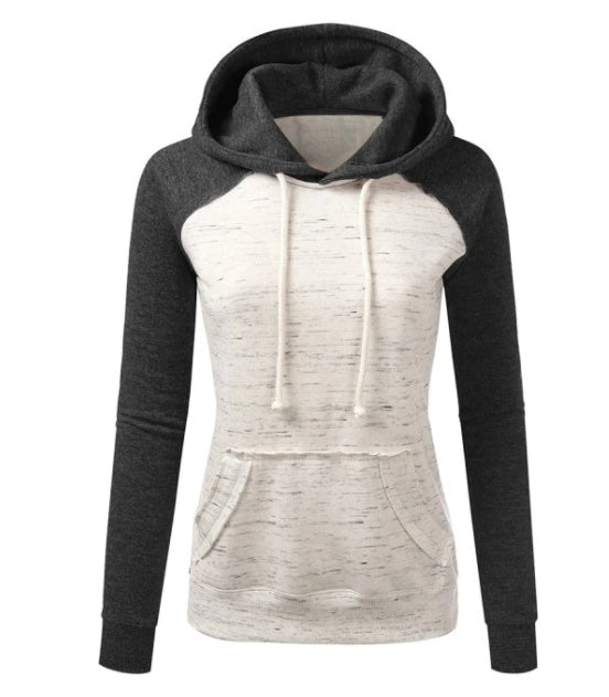 Casual Color Block Fleece Hooded Sweatshirt Best YouTube Store