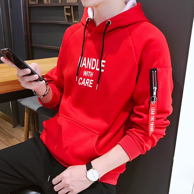 Men's Long Sleeved T Shirt Hooded Bottoming Shirt Sweater T Shirt Tops