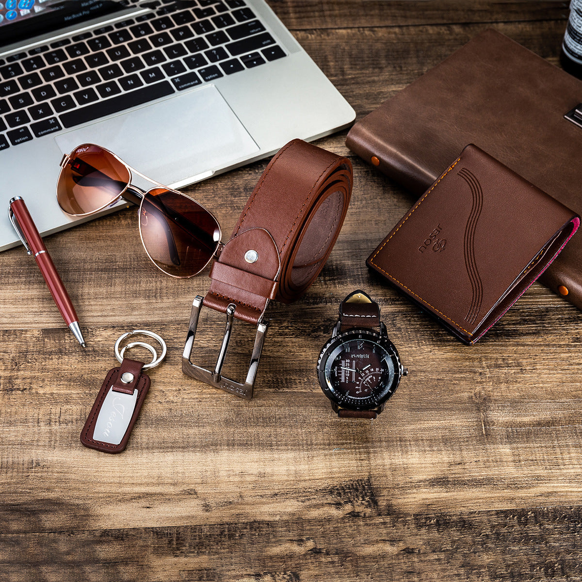 Stylish Men Wrist Watch Wallet Sunglasses Suit Gift Best YouTube Store