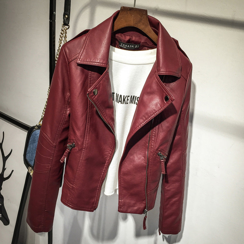 Jacket Small Suit Autumn Motorcycle Leather Fashion All-Match Jacket