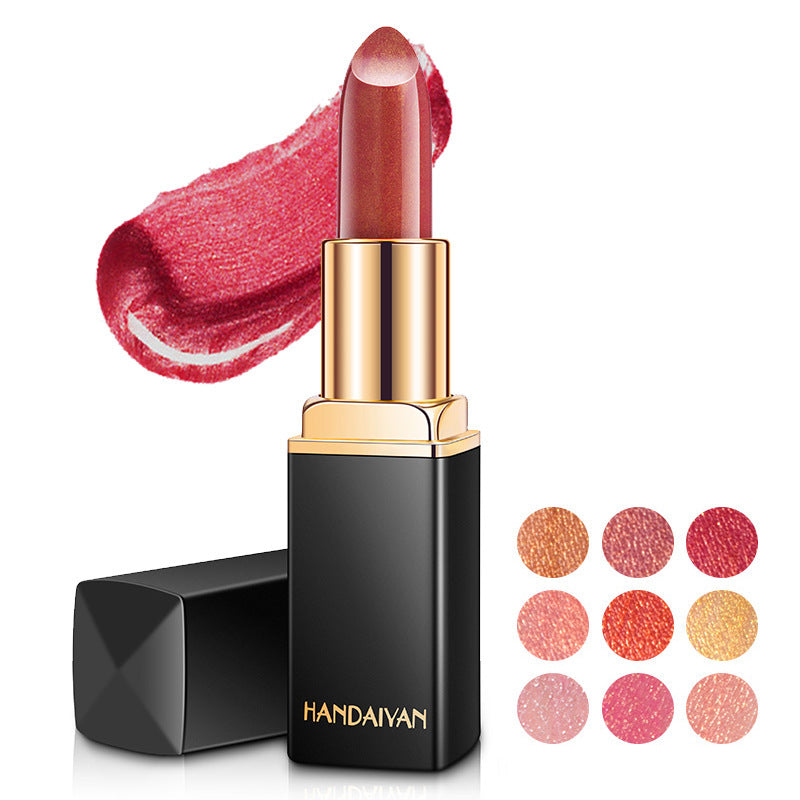 Shiny Metallic Lipstick Pearlescent Color Temperature Change Lipstick Gilt Lipstick LadyShow.Store