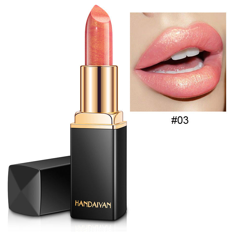 Shiny Metallic Lipstick Pearlescent Color Temperature Change Lipstick Gilt Lipstick LadyShow.Store