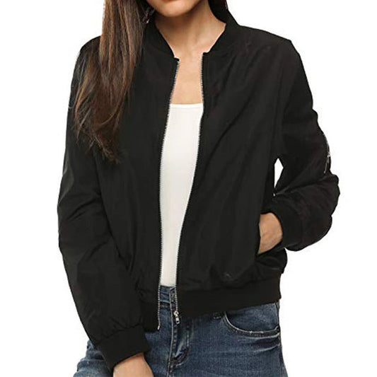 Sportswear Short Bomber Jacket Coat Autumn Women LadyShow.Store