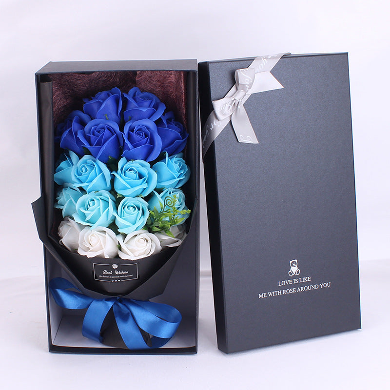 Birthday Gift Bundle Gift Box Creative Mother's Day Cross-border Gift Soap 18 Bouquet Soap Rose Flower Valentine's Day CJD