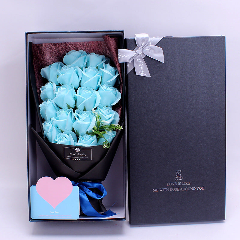 Birthday Gift Bundle Gift Box Creative Mother's Day Cross-border Gift Soap 18 Bouquet Soap Rose Flower Valentine's Day CJD