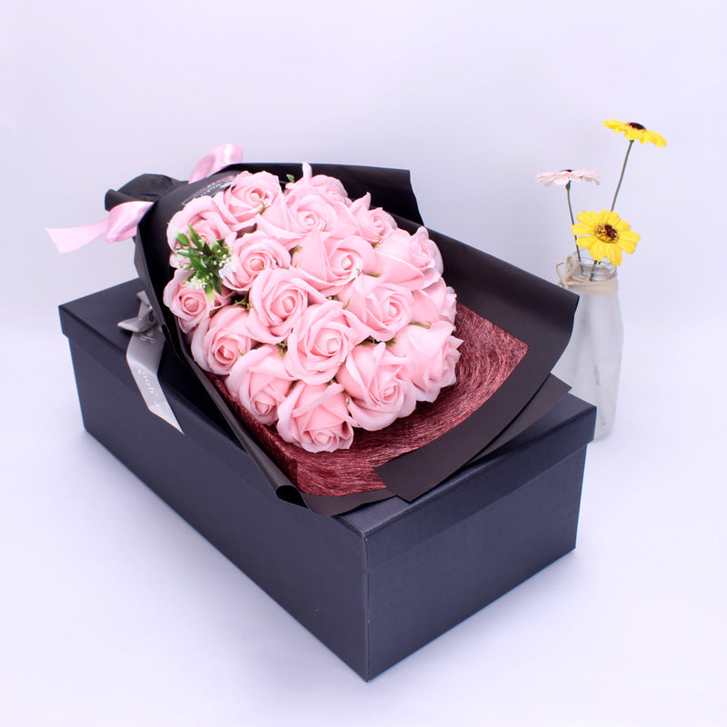 Birthday Gift Bundle Gift Box Creative Mother's Day Cross-border Gift Soap 18 Bouquet Soap Rose Flower Valentine's Day CJD