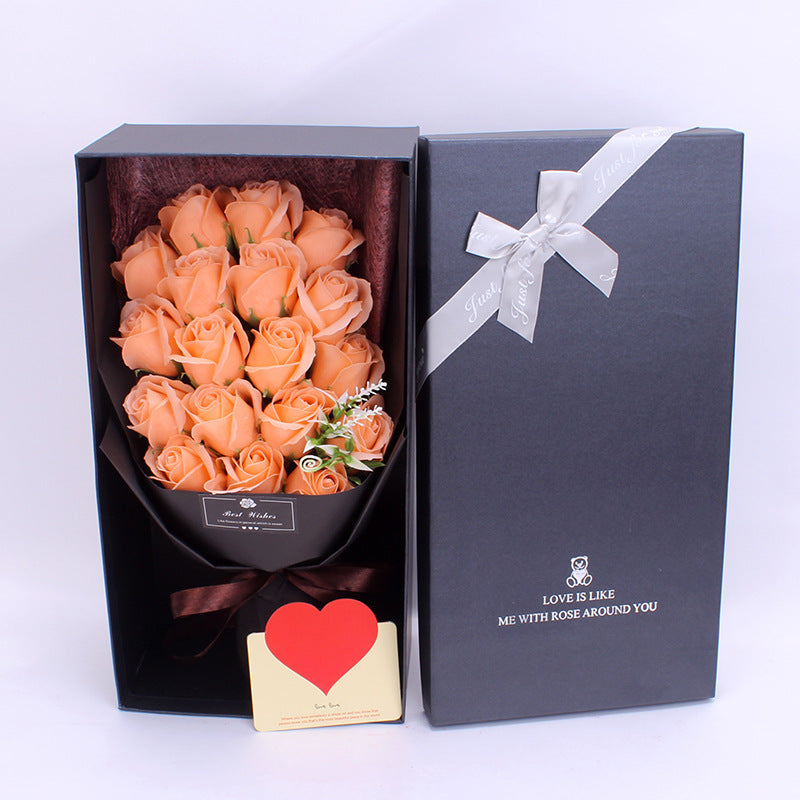 Birthday Gift Bundle Gift Box Creative Mother's Day Cross-border Gift Soap 18 Bouquet Soap Rose Flower Valentine's Day CJD