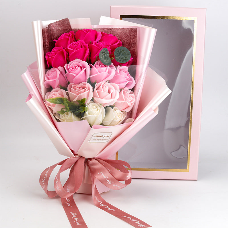 Mother's Day Gift 18 Rose Soap Bouquet Gift Box CJD