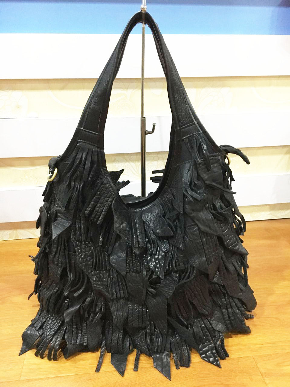 Leather Handbags Cowhide Bags Shoulder Messenger Bag Color Matching LadyShow.Store