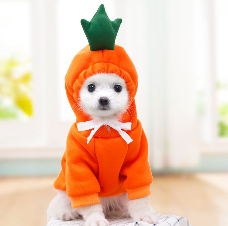 Cute Fruit Dog Clothes For Small Dogs Hoodies Winter Warm Fleece Pet Clothing Puppy Cat Costume Coat For French Chihuahua Outfit LadyShow.Store