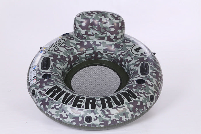 Single Camouflage Rafting Ring Circle Inflatable Floating Drainage