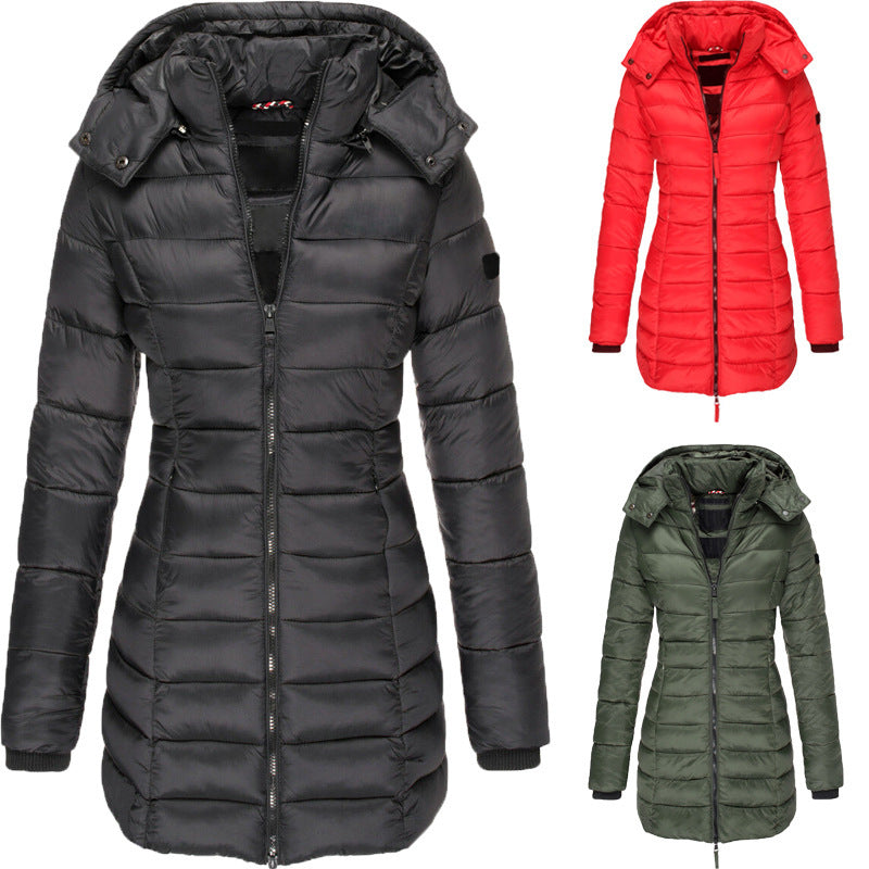 Mid-length Slim-fit Quilted Jacket LadyShow.Store