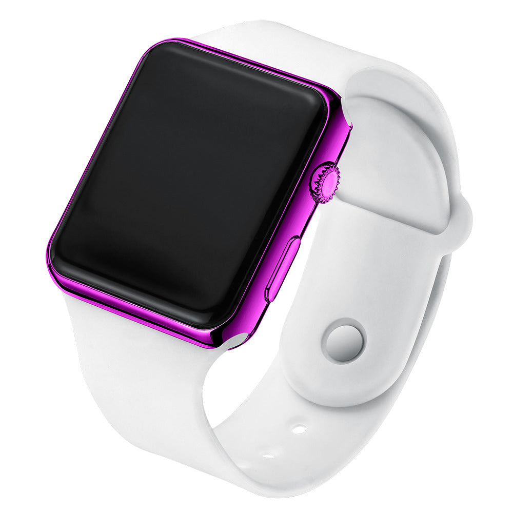 Square Electroplated LED Digital Watch Pi-Mart