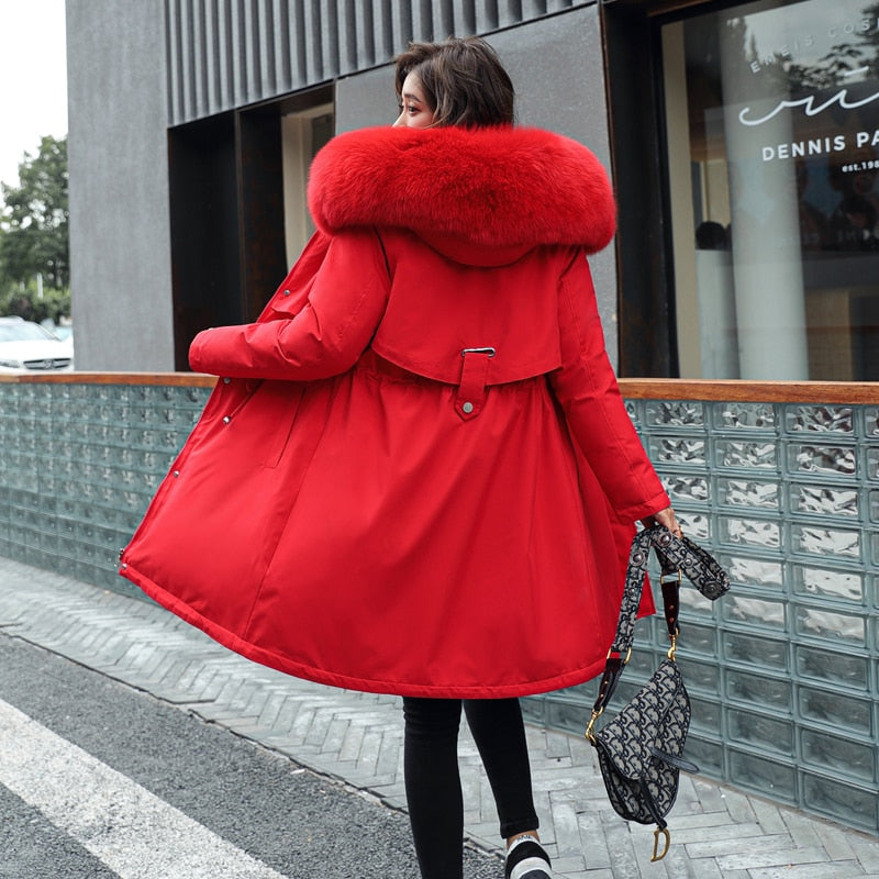 Ladies mid-length down padded jacket Accent Plus