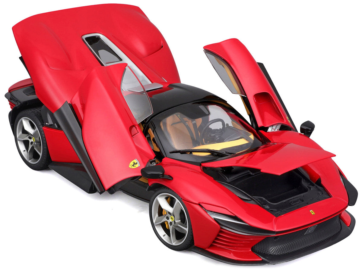 Ferrari Daytona SP3 Red with Black Top "Signature Series" 1/18 Diecast Model Car by Bburago Bburago