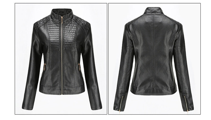 Women's motorcycle leather jacket LadyShow.Store