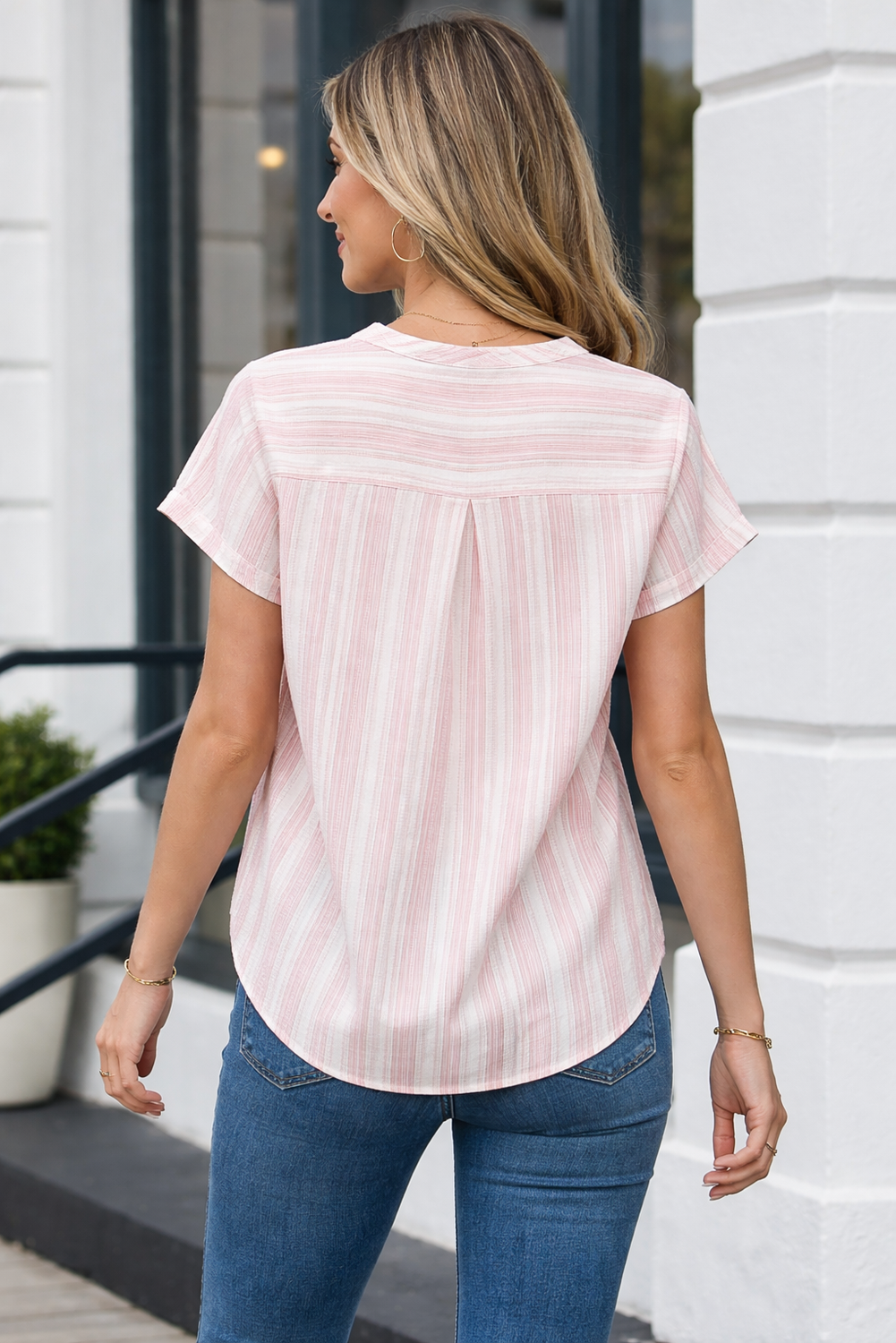 Kelly Short Sleeve Casual Blouse-1