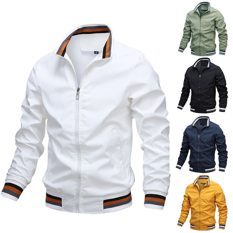 Sports Solid Color Jacket Men's LadyShow.Store