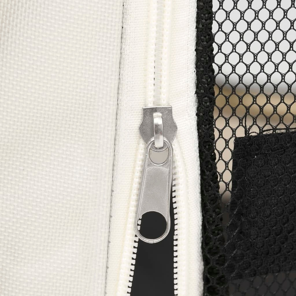 Dog Playpen Blue and Cream Polyester, Steel 43.3 x 43.3 x 22.8 in W2B