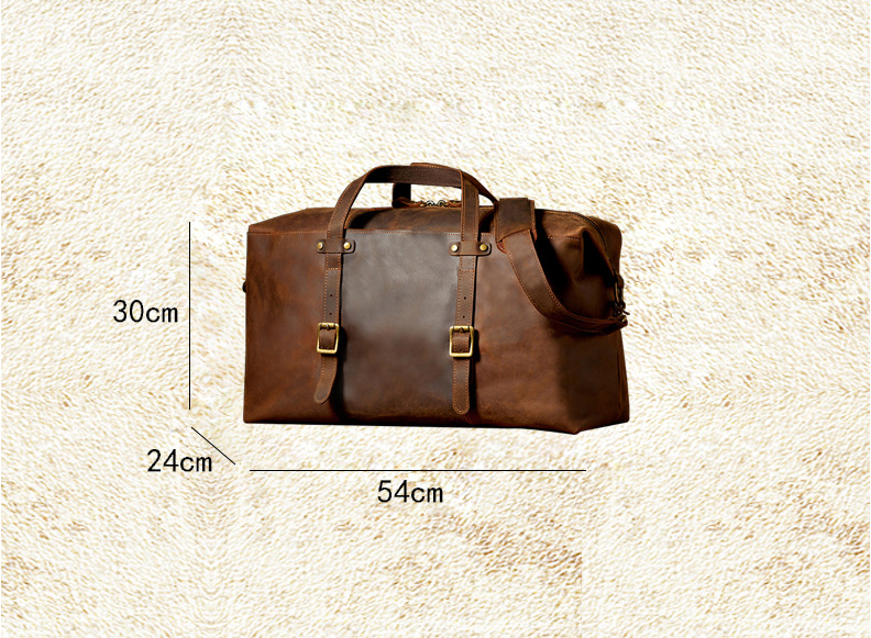 Genuine Leather Large-capacity Luggage Bag Men's Cowhide Crossbody Handbag CJD