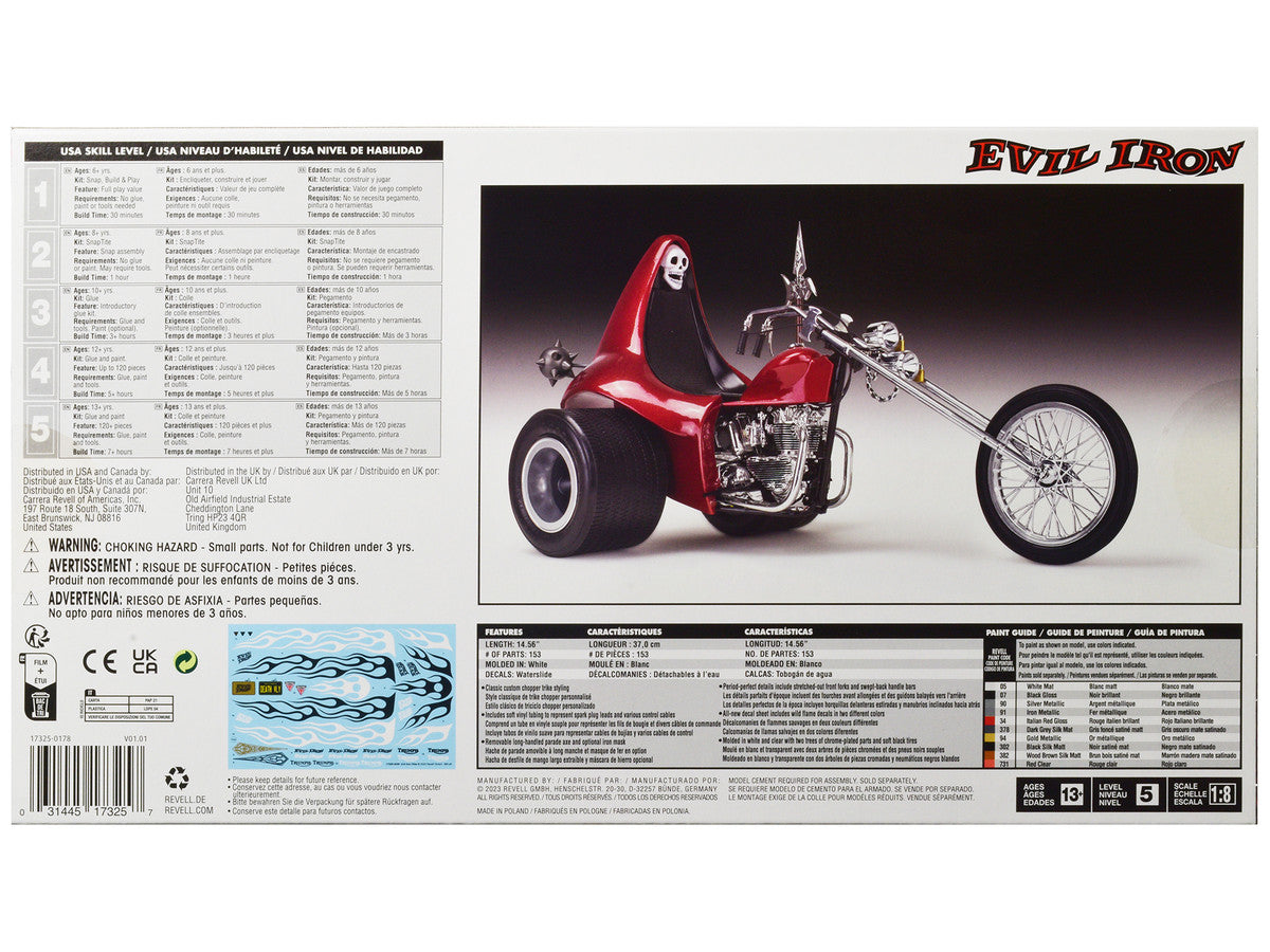 Level 5 Model Kit Evil Iron Custom Chopper Trike 1/8 Scale Model by Revell-4
