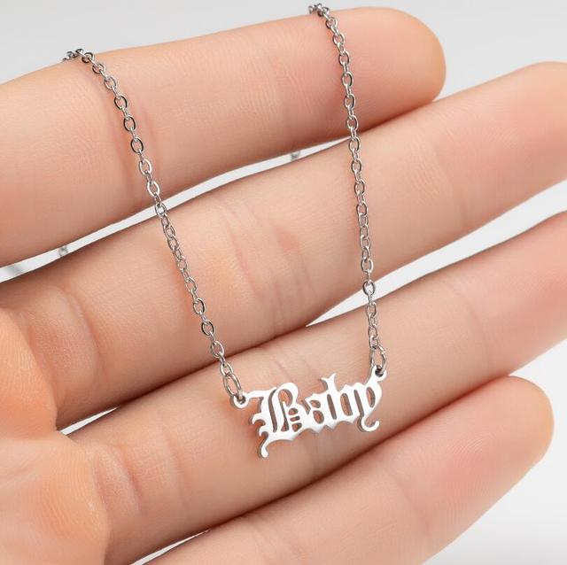 Hip Hop Rapper Letter Pendant Necklace