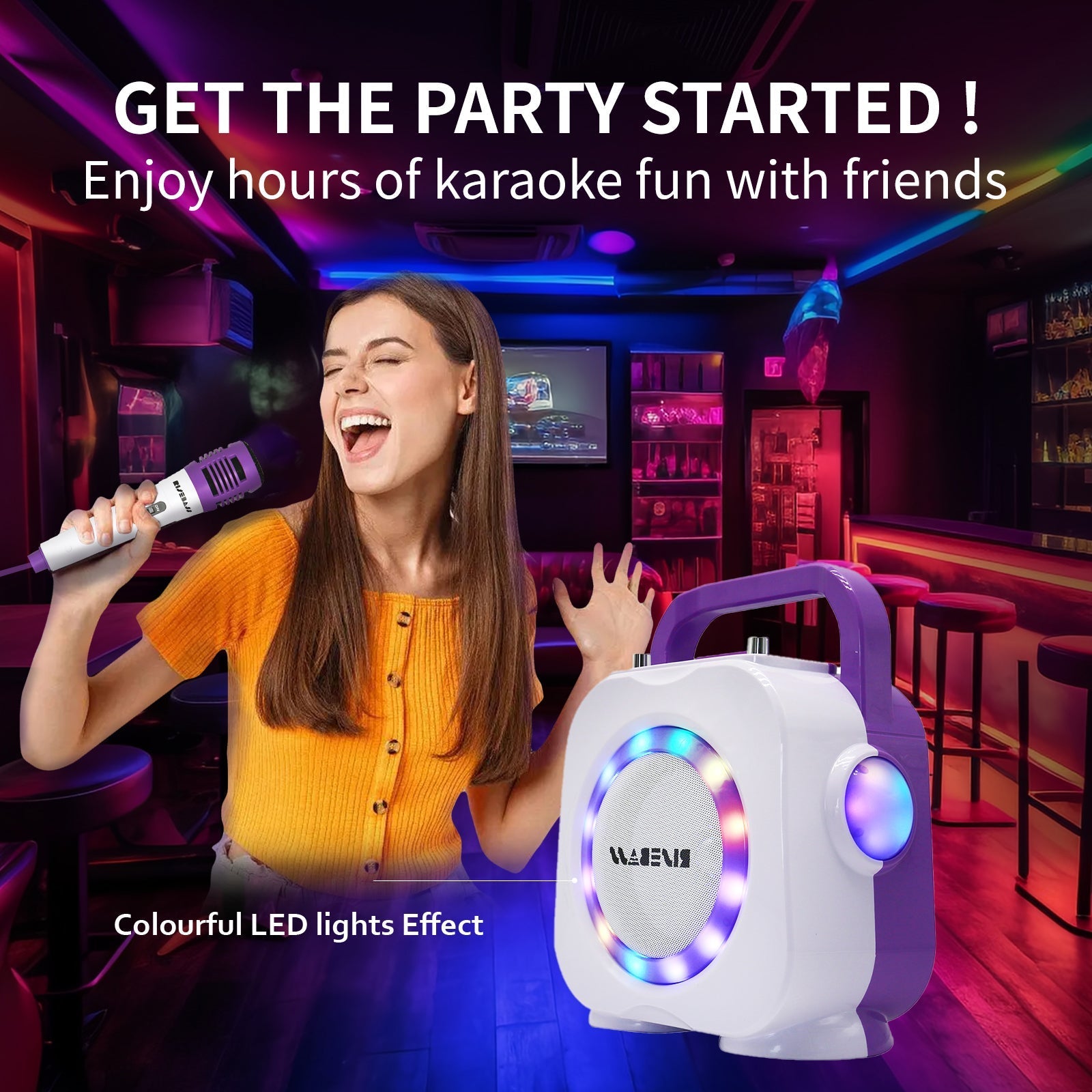 Karaoke Machine for Kids - Bluetooth Speaker with 2 Microphone - Portable Kids Karaoke Machine for Girls and Boys - Birthday Gift for Girls and Boys Ages 2 Years Old and Up. LuxuryLifeWay Online Store