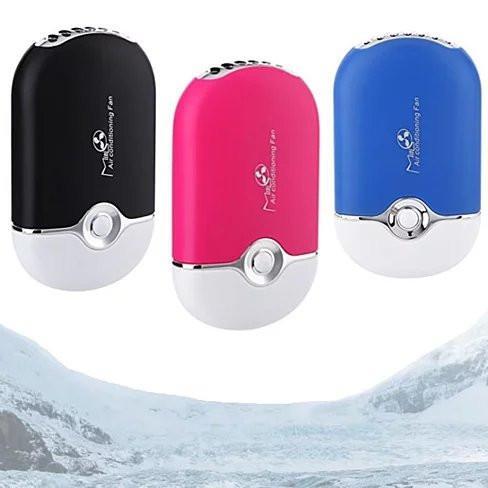Color: Pink - Porta Cooler Portable Air Conditioning USB Powered Personal Mini Fan W2B