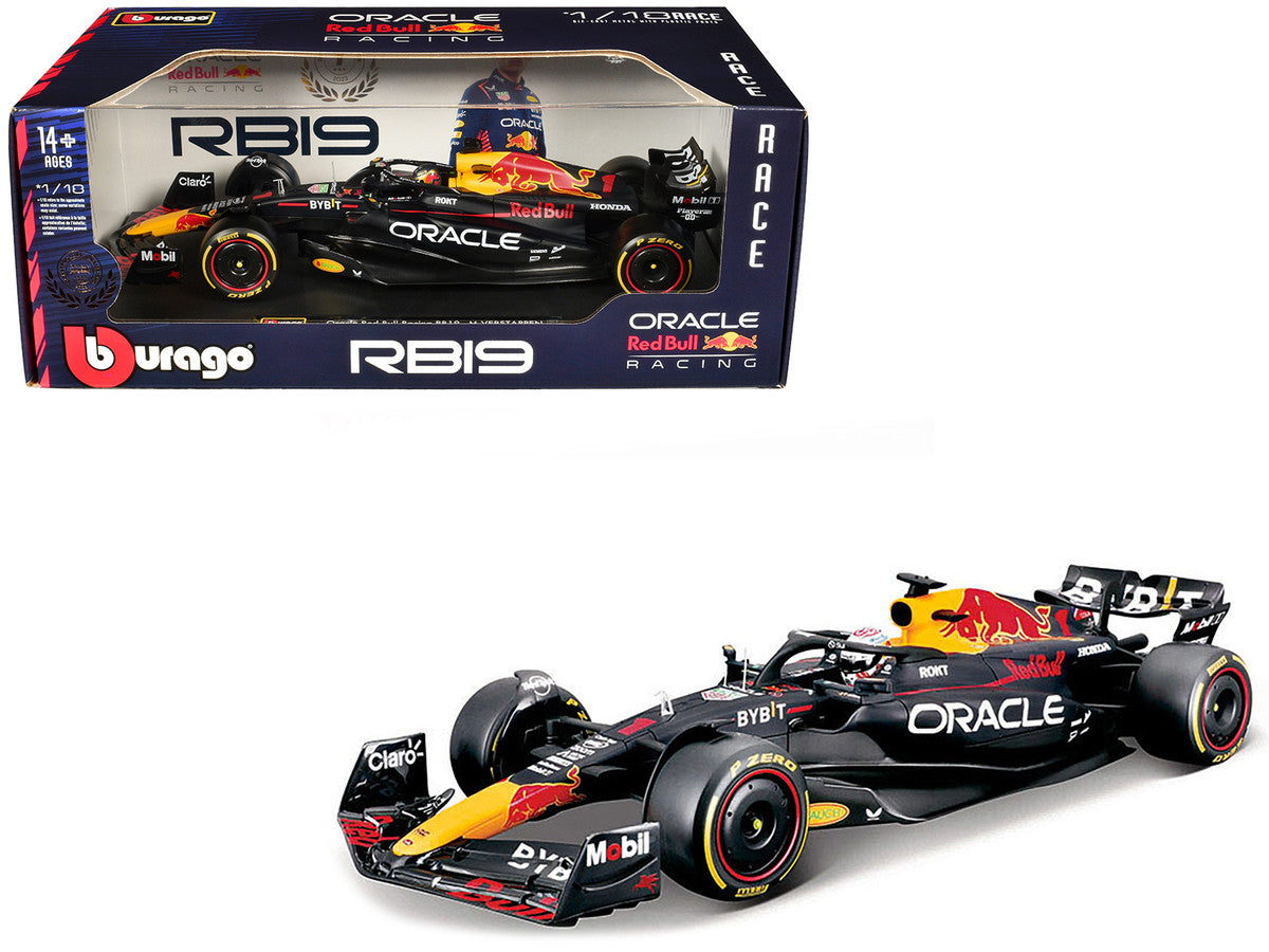Red Bull Racing RB19 #1 Max Verstappen "Oracle" Champion Formula One F1 World Championship (2023) "Race" Series 1/18 Diecast Model Car by Bburago Bburago