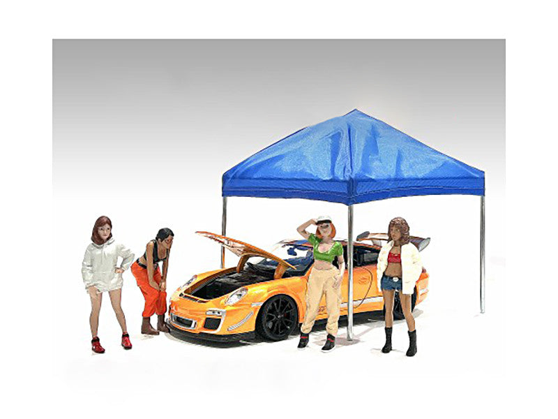 "Hip Hop Girls" 4 Piece Figure Set for 1/24 Scale Models by American Diorama American Diorama