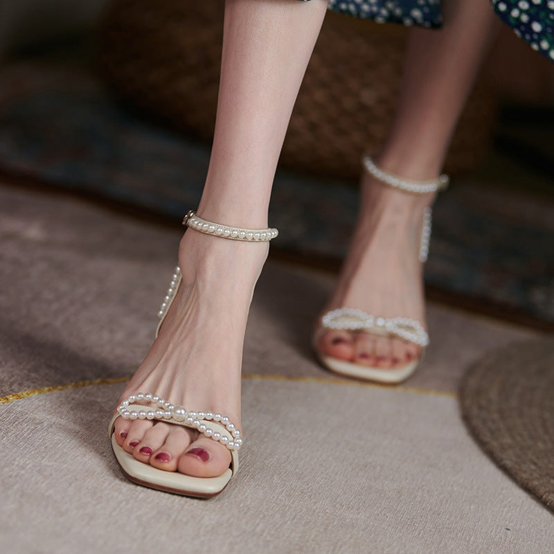 All-Leather Women's Stiletto Sandals with Bow Detail Best YouTube Store